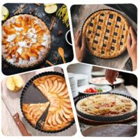 Webake Moule à Tarte Rond Résistant De 28 Cm Avec Fond Amovible Et Antiadhésif