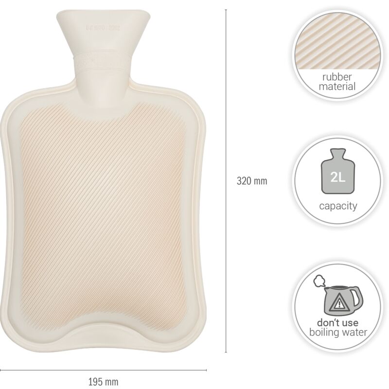 Housse pour bouillotte tricoté Beige