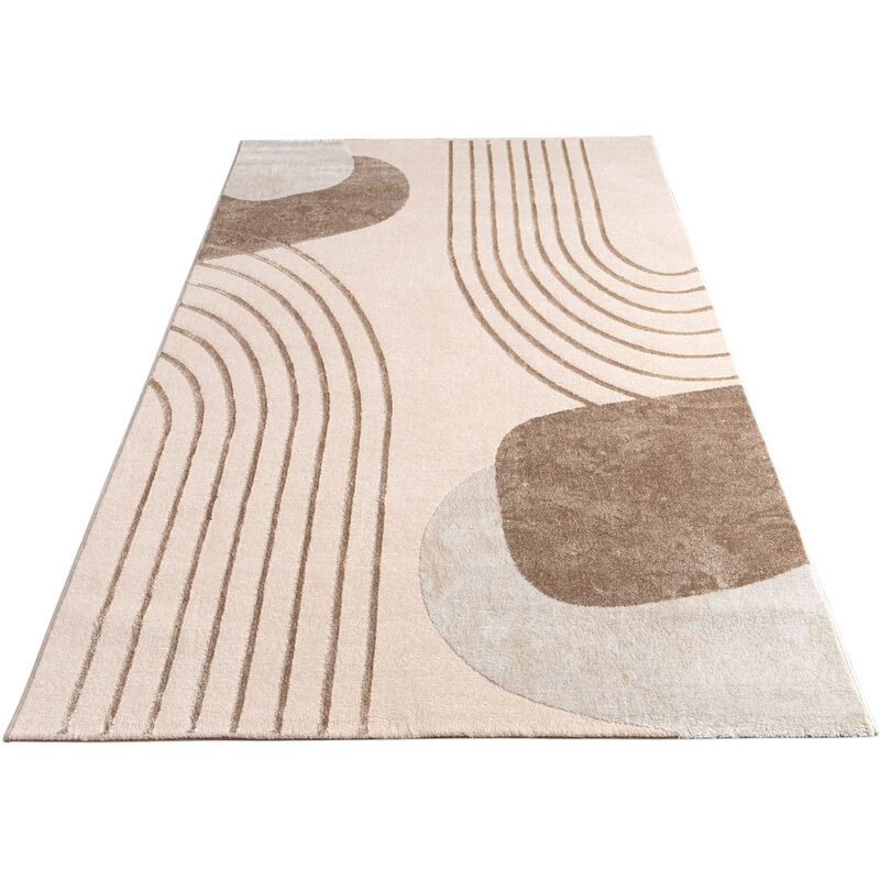 Paco Home Tapis Salon Chambre Adulte Poils Ras Motif Fleuri Arc-en-Ciel  Motif Geometrique, Dimension:200x290 cm, Couleur:Beige 2 : :  Cuisine et Maison