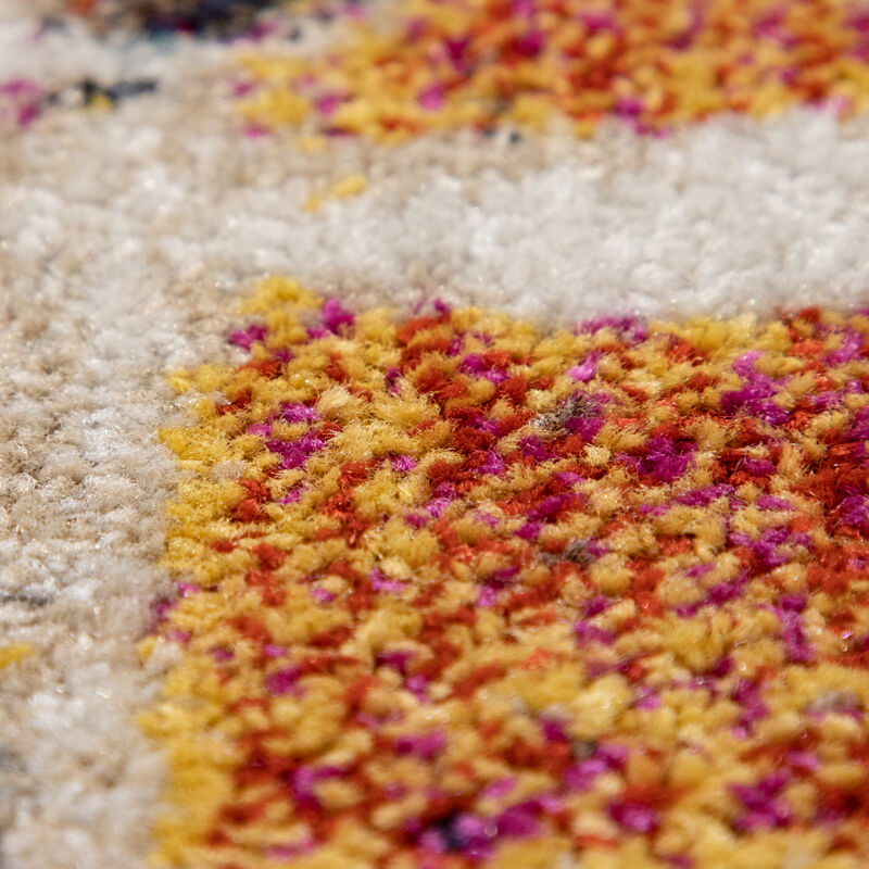 Paco Home Tapis Salon 60x100 Cm Marron, Effet Usé, Look Vintage, Poils Ras, 90% Polypropylène, Certifié Oeko-Tex