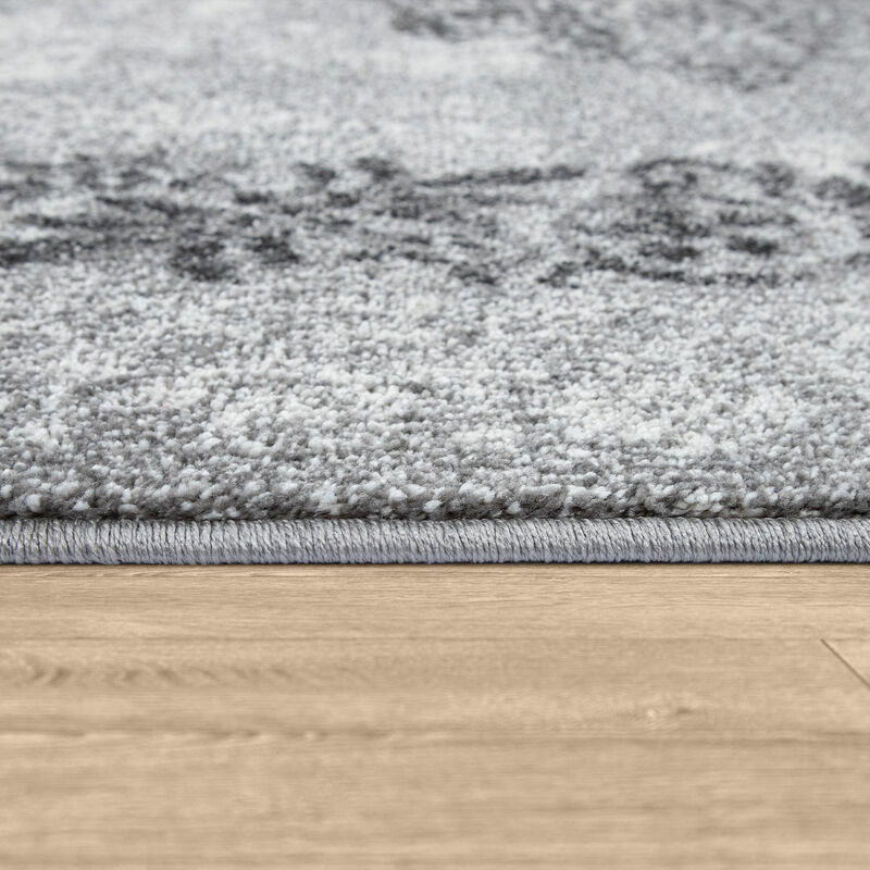Lot De 4 Tapis Gitans Lavables - Dimensions 100x140 Cm (x3) Et 50x70 Cm (x1), Couleur Gris Charbon