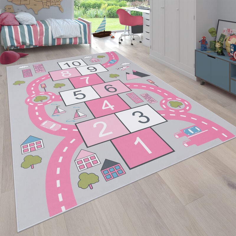 Tapis Enfant Chambre Enfant Aspect 3D Adorable Alpaga Design Tons Pastel En  Rose [160x230 cm] - Cdiscount Maison
