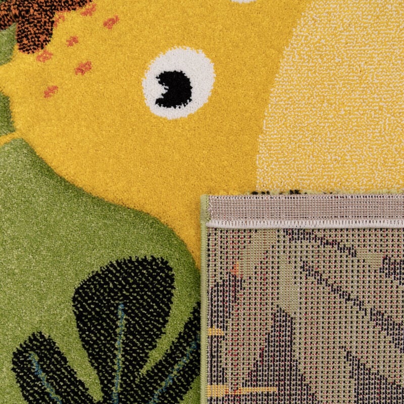 Paco Home Tapis Enfant Tapis Chambre Enfant Fille Garcon Moderne Motif Animal  Jungle Vert 80x150 cm