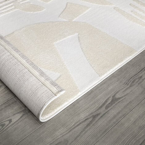 Tapis Salon Moderne Et Design De Bain De Salon Losange Géométrique Gris Jaune Convient Pour Le