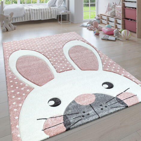 Paco Home Tapis Enfant Moderne Pastel Chambre Animaux D X Cm Pink