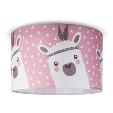 Paco Home Plafonnier Chambre Enfant - Luminaire Pompier Rue Police Garçons Filles, Abat-jour Tendance E27, Montage Facile