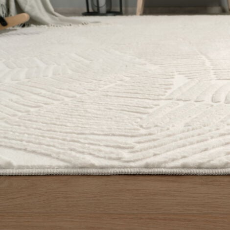 Paco Home Tapis Salon Chambre Adulte Poils Ras Scandinave Motif Boho Motif Geometrique 160x220 cm, Crème 5