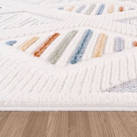 Paco Home Tapis Salon Chambre Adulte Poils Ras Moderne Motif Boho