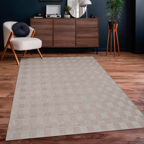 Paco Home Tapis Intérieur & Extérieur Balcon Terrasse Cuisine Motif Ethnique Boho Moderne 133x190 cm, Beige 8