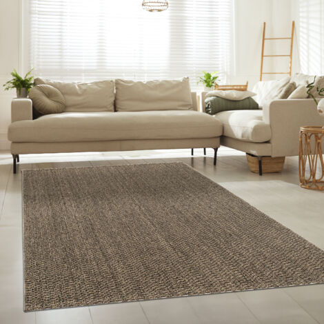 Paco Home Tapis D'Extérieur Résistant Aux Intempéries Balcon Salon Motif Uni Boho Vert 120x160 cm