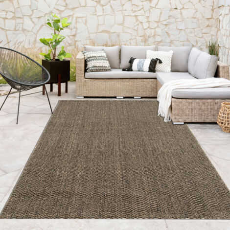 Paco Home Tapis Intérieur & Extérieur Terrasse Et Balcon Style Scandinave Résistant Aux Intempéries, Dimension:160x230 cm, Couleur:Beige 3