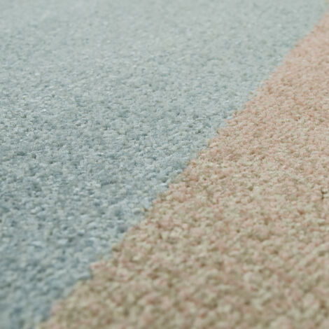 Tapis Salon Moderne Géométrique Losanges Gris Blanc 140x200 Cm - Paco Home Poils Ras
