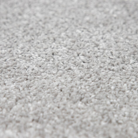 Paco Home Tapis pour Salon Uni Poils Ras Sobre Et Moderne, Argenté 60x100 cm