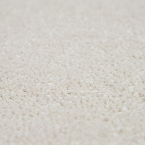 Paco Home Tapis pour Salon Uni Poils Ras Sobre Et Moderne, Crème 200 cm carré