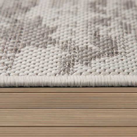 Tapis D'Extérieur Paco Home - Motif Géométrique 3D, Polypropylène - 160x220 Cm, Beige Crème - Pour Salon, Jardin