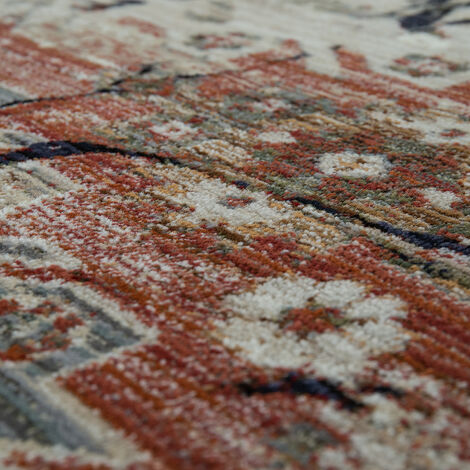 Grand Tapis De Salon Oriental Moderne - Poils Ras - Multicolore 200 Cm - Fait Main
