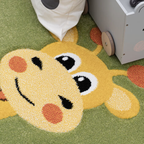 Paco Home Tapis Pour Enfant Jungle Animaux Vert 120x170 cm