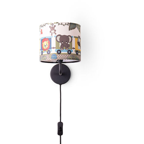 Applique Lampe Murale d'Enfant Chambre Bébé avec Animal de Cartoon
