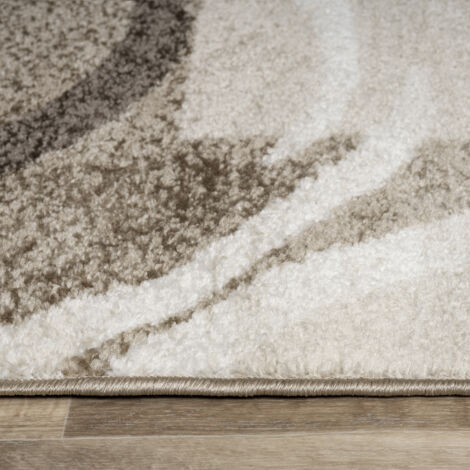 Paco Home Tapis de Salon Moderne Avec Bordure Tapis De Marque Moucheté Marron Noir Beige 60x100 cm