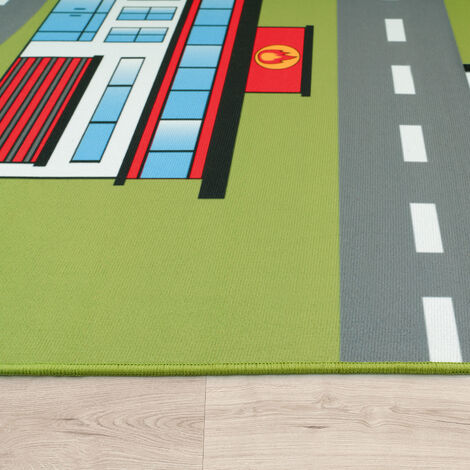Tapis de jeu Circuit de voiture en ville Multicolore 100 x 67 cm au  meilleur prix