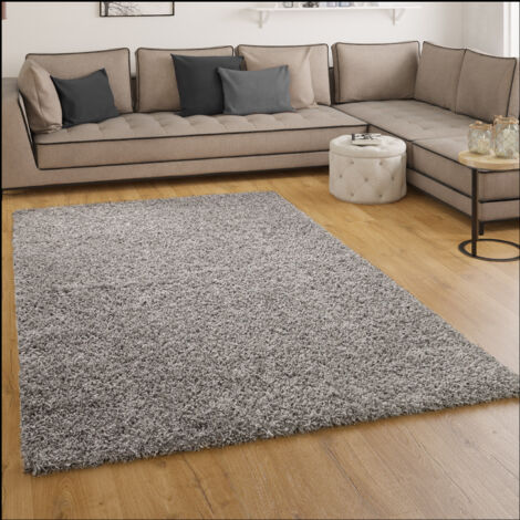 Paco Home Tapis Shaggy Longues Mèches En Gris 140x200 cm (1/5)