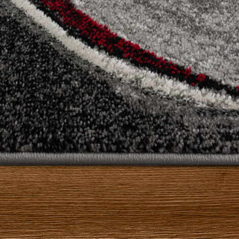 Tapis De Salon Oriental Turquie Persan Rouge, Tapis Poils Ras Motif