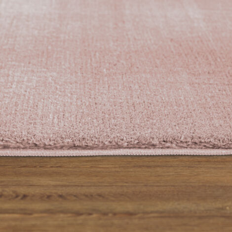 Tapis De Salon Carpetia – Rose – Lavable – 100% Polyester – Neuf Avec étiquettes