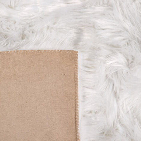 Tapis De Salon Shaggy Blanc Longues Fibres Ultra Moelleux – 200x290 Cm, Confort Et Style Moderne