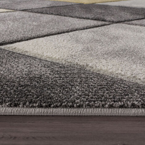 Paco Home Tapis De Salon Poils Ras Motif Ondulé Abstrait Moderne Avec Design 3d Violet 45842579