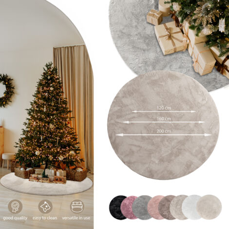 Paco Home Tapis De Salon, Rond Petit Tapis En Fausse Fourrure, Chambre d'Enfants, Peluche Shaggy Tapis De Lit 80 cm rond, Rose