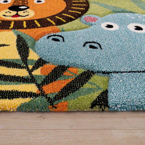 Tapis Ludique Enfants Paco Home Tapis Enfant Football 100x200cm - Tapis De Jeu Moelleux Pour Chambre D'enfant - Vert Sportif Tapis Poils Ras Enfants