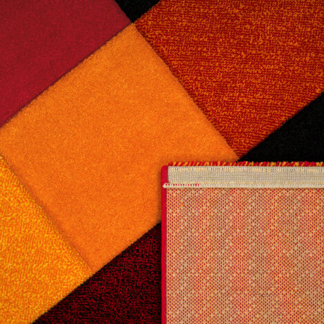 Lot De 10 Carreaux De Moquette Adhésive Vintage - 30x30cm - Couleur Rouge/orange - Armstrong