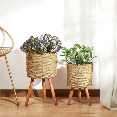 Pot de fleurs rond, anthracite, pot de plantes en plastique 100%  recyclable, Ø 20 cm - Et votre maison devient une oasis de bien-être