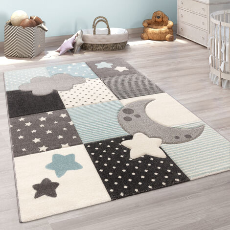 Paco-Home - Tapis Mousse Sol Bebe Enfant Chambre Fille Garcon Moelleux  Antidérapant Gris - Tapis - Rue du Commerce