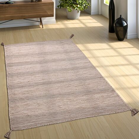 Tapis Salon Moderne Design Oriental Beige 60x110 Cm – Tapis D'Entrée Intérieur Résistant Et Élégant !