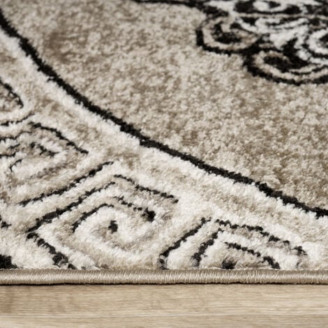 Paco Home Tapis De Salon Poils Ras Tapis Vintage Motifs Modernes Géométriques Marron Beige 200x280 cm, Marron 8