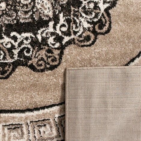 Paco Home Tapis De Salon Poils Ras Tapis Vintage Motifs Modernes Géométriques Marron Beige 200x280 cm, Marron 8