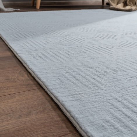 Paco Home Tapis Salon Chambre Adulte Poils Ras Scandinave Motif Boho Motif Geometrique 60x100 cm, Gris