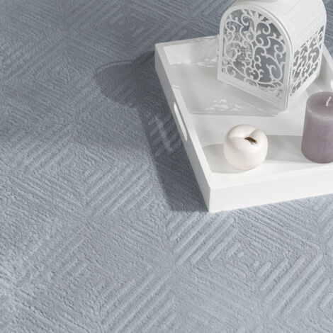 Paco Home Tapis Salon Chambre Adulte Poils Ras Scandinave Motif Boho Motif Geometrique 60x100 cm, Gris