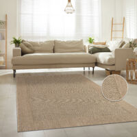 Paco Home – Tapis extérieur beige 80x150 cm – Aspect sisal uni – Résistant aux intempéries et UV – Facile à nettoyer – Certifié OEKO-TEX®