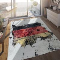 Paco Home Tapis Intérieur Et Extérieur Drapeau Allemand 160x220 cm