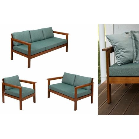 Wooden frame outlet sofa set