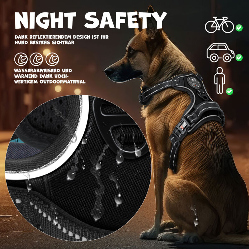 LovinPet Hundebody – Postoperativer Overall Für Große Hunde Mit Reflektierendem Design