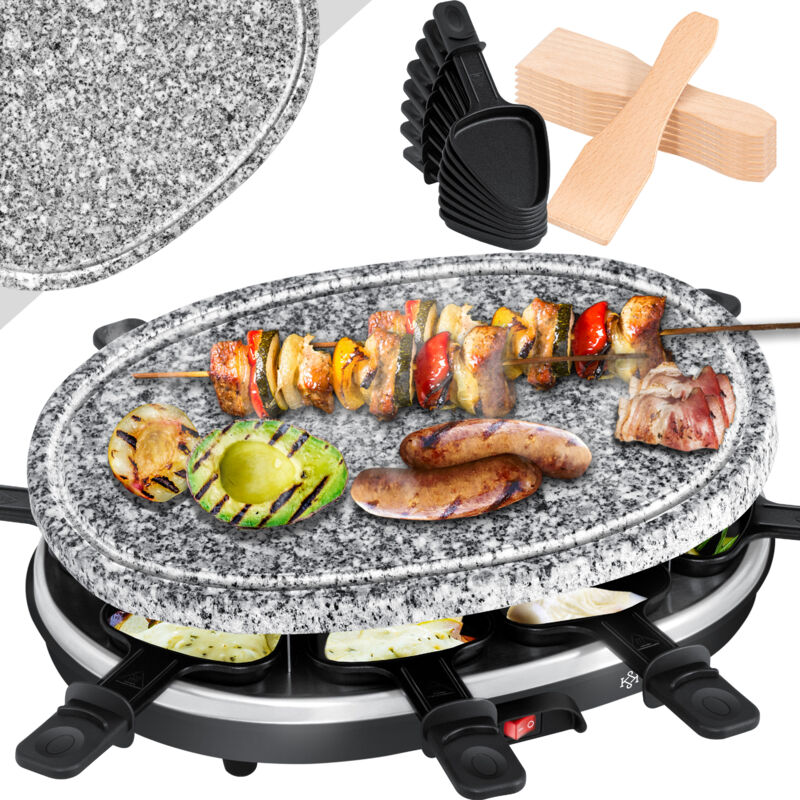 KESSER® 2in1 Raclette - Tischgrill, Grill Partygrill , für 8 Personen ,360° Gelenk , Leistung