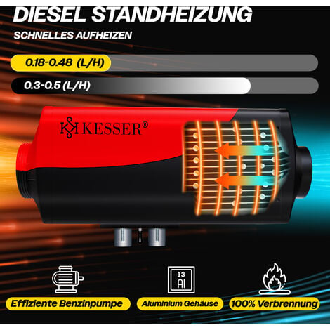KESSER® Standheizung 5 & 8KW für Diesel Diesel-Heizung mit LCD