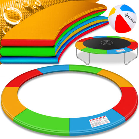KESSER® - Trampolin Randabdeckung Ø 244 , 305 , 366 , 426 cm , 30cm breit 100% UV-beständig reißfest Federabdeckung  Bunt / 366 cm