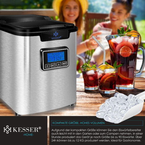 Eiswrfelform Xxl Klarstein Chios Eiswrfelmaschine Silber 3,2L Tank 200W  Mit Display Und Korb