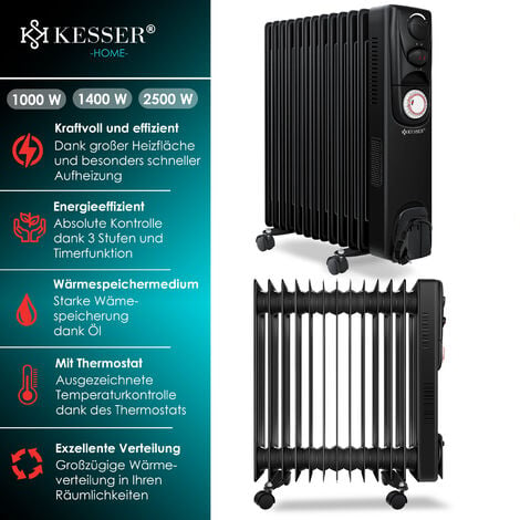 KESSER® Konvektor Elektrische Heizung ECO 2500W Heizkörper