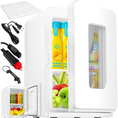 Mini-Kühlschrank 12 V / 230 V - 2-in-1-Gerät mit Warmhaltefunktion - 15 L -  Rot