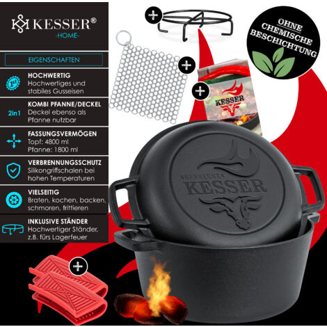 Gusseiserner Petromax Feuertopf / Dutch Oven Ft1, 1,1 Liter